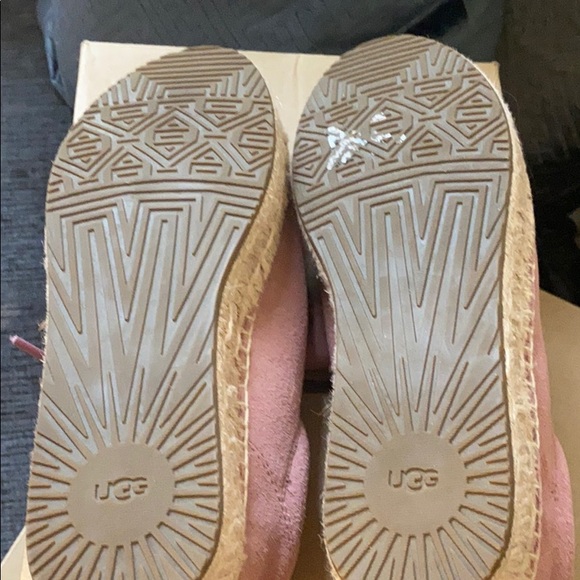 UGG Brianna Dusty Rose Suede Espadrille Sneakers - Picture 3 of 4